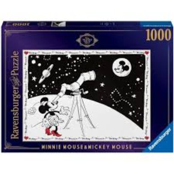 RAVENSBURGER Mickey Mouse & Minnie Mouse 1000 Piece Jigsaw Puzzle - Picture 1 of 2